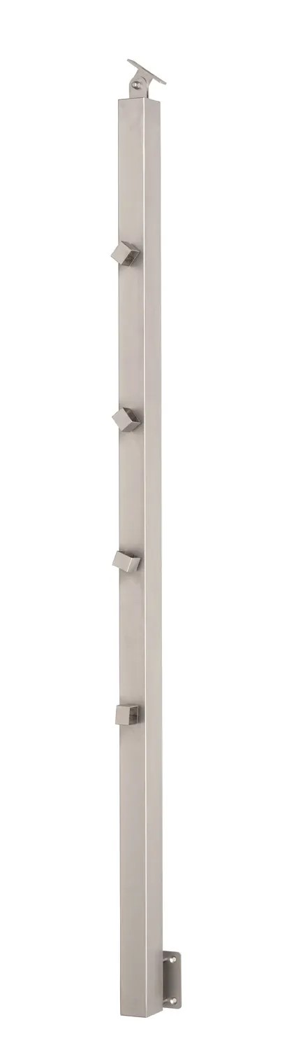 Kornik Słup prostokątny pionowy z przelotkami stal nierdzewna 1200 mm inox
