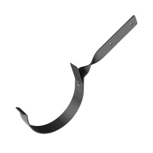 Plastikowy wspornik rynny dachowej, czarny.