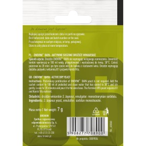 Suszone drożdże winiarskie, t.b.t., Browin. Idealne dla domowych winiarzy.