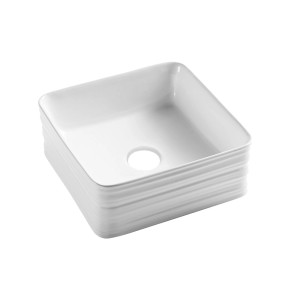 t.b.t. Umywalka nablatowa, kwadratowa, biała. Nowoczesny design do Twojej łazienki.