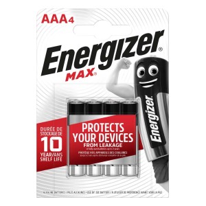Bateria Energizer Max AAA, opakowanie 4 szt. Baterie alkaliczne do urządzeń, długa żywotność.