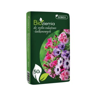 Bio ziemia do kwiatów rabatowych i balkonowych, worek 50L.
