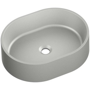 Szara umywalka nablatowa owalna t.b.t.
