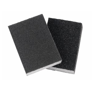 Zestaw gąbek ściernych LUX, 2 sztuki, średnio- i gruboziarniste do powierzchni drewnianych.