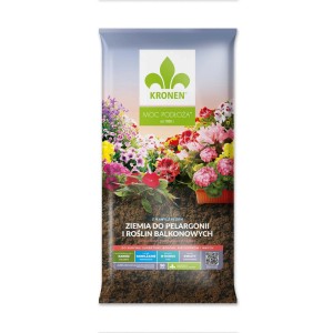Worek ziemi Kronen do pelargonii i roślin balkonowych.