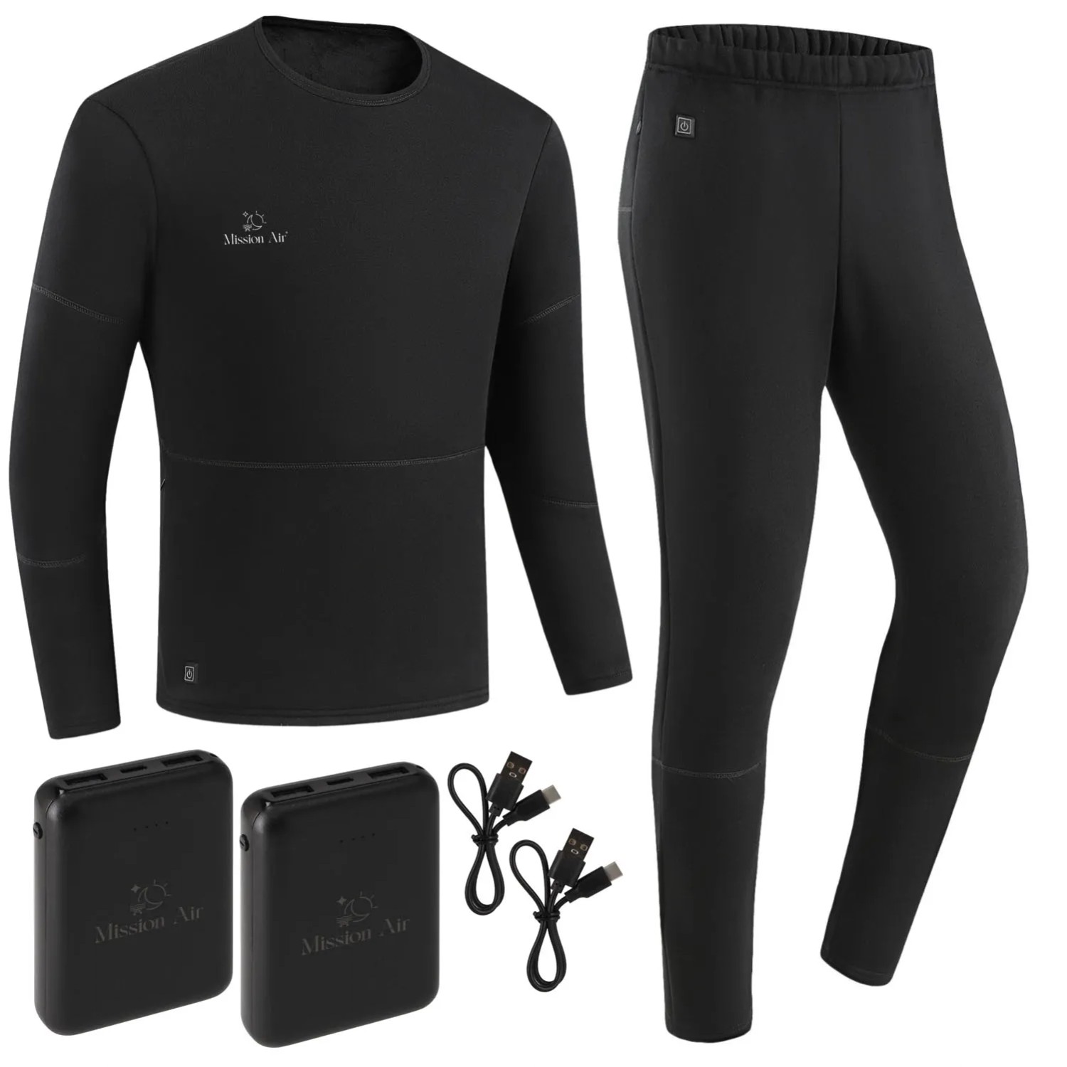 Mission Air Bielizna męska podgrzewana E-UNDERWEAR MAN roz. XL + 2 x powerbank