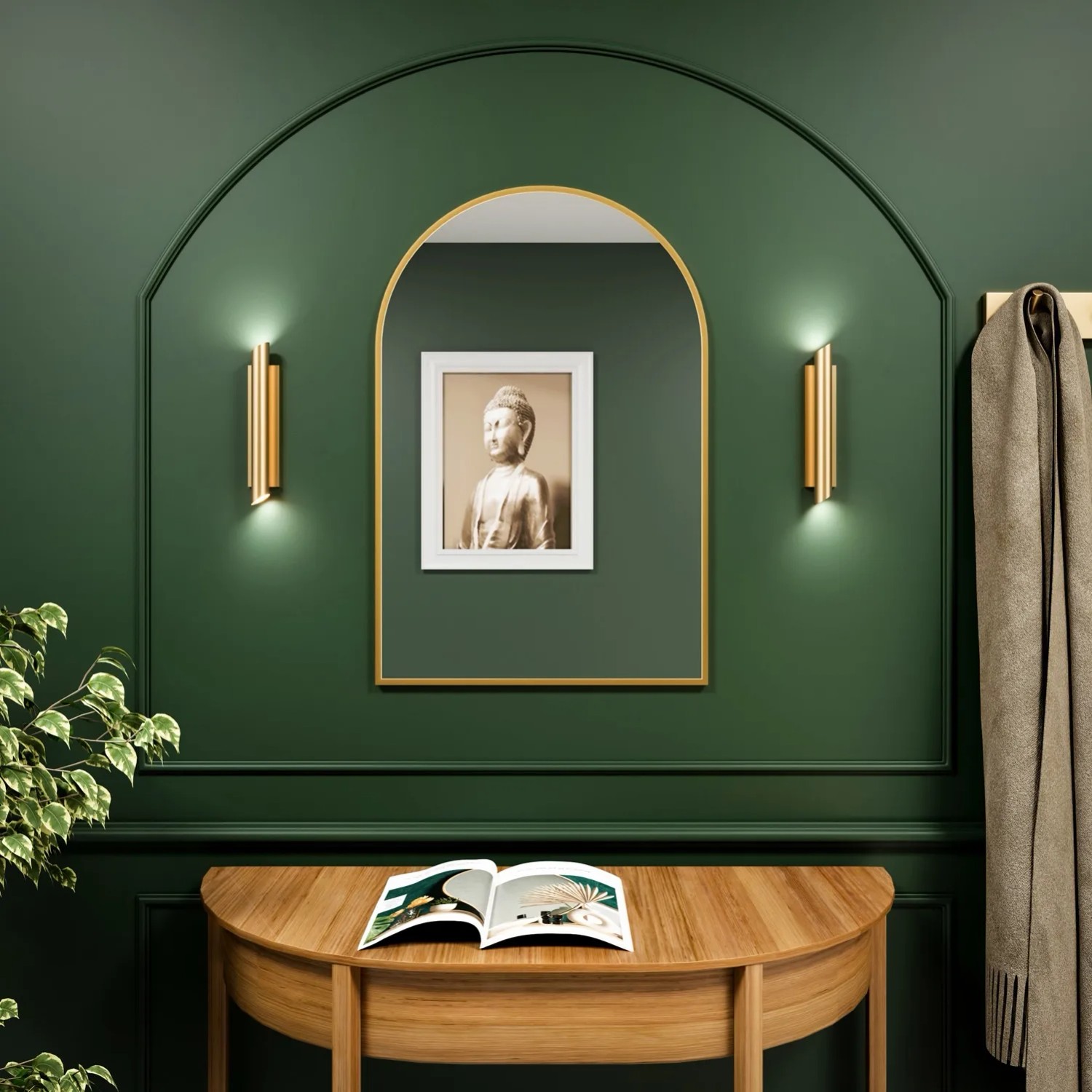 Lustro Pastille Cut Złote Bez led 60x40
