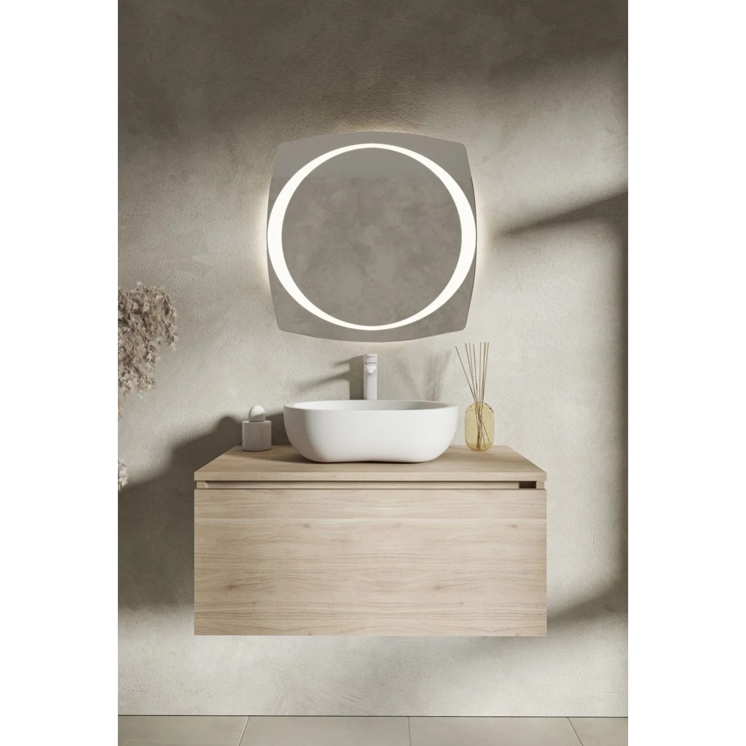 Lustro LED Vis Czarne 65cm