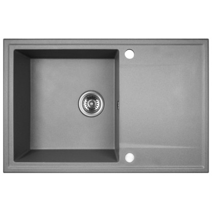 Zlew Hunter 1 kom. z ociekaczem, szary 67 x 44 cm