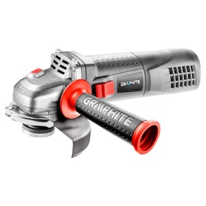 Szlifierka szara t.b.t. z czerwonym uchwytem.