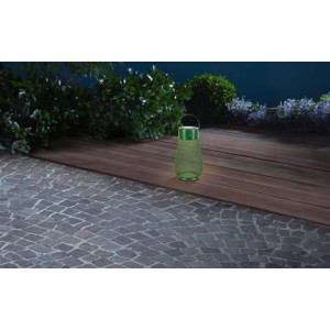 Latarenka solarna LED FIESOLE IP44 śr. 15 cm zielona