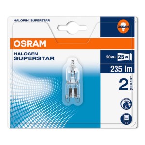 Żarówka 66720 HALOPIN SUPERSTAR G9 20W 240V 2700K 235lm