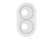 Rozeta podwójna, śr. 18 mm, kolor biały