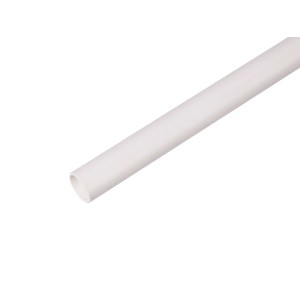 Biała rura okrągła z tworzywa, 10x10x1000 mm, do profili.