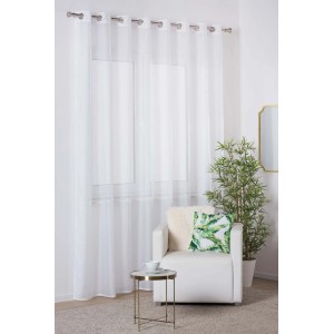 Biała, transparentna zasłona z kategorii Zasłony i firany.