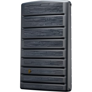 4rain Zbiornik ścienny Extra Slim Stone Decor 400 l Graphite Grey z kranem.