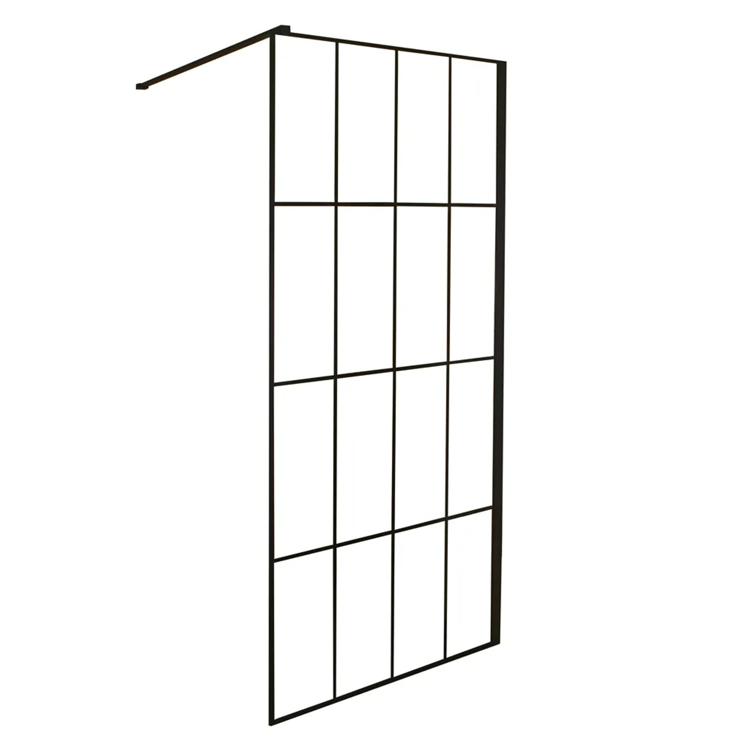 Kerra Kabina prysznicowa Techno 100 cm czarna walk-in
