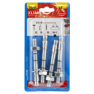 t.b.t. Kołki rozporowe 10x95 mm, 4 sztuki. Mocowania do dużych obciążeń.