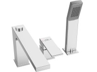 Laveo Bateria Kvadrato 3-otworowa chrom