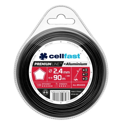 Cellfast Żyłka tnąca Premium - gwiazdka 2,4 mm x 90 m