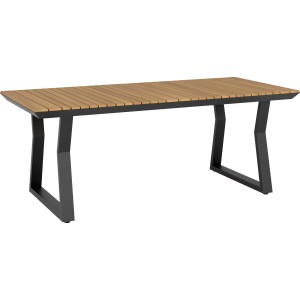 Komplet mebli jadalnianych FOLKSTON antracyt 7-częściowy