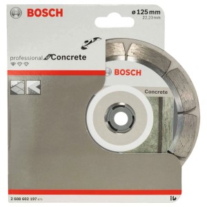 Tarcza diamentowa Bosch Standard Beton, średnica 125 mm, do szlifierek kątowych.