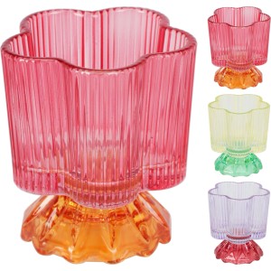 Świecznik t.b.t. ze szkła barwionego, różne kolory.