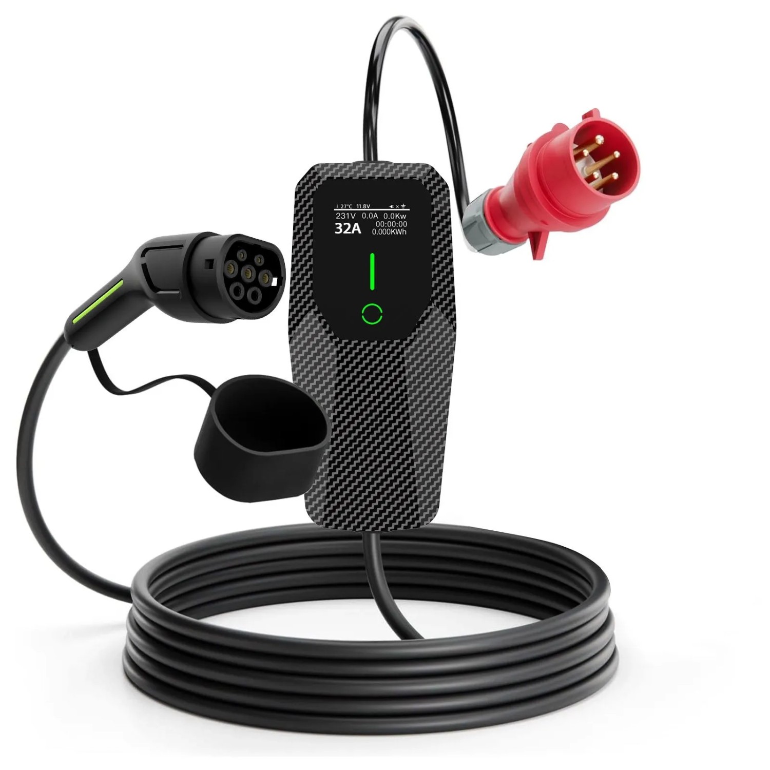 Junsun EV Kabel Ładujący Typ 2 22 kW 3 Fazy 6-32A 5 M EV Ładowarka