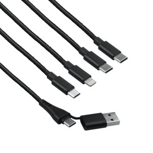 DPM Przewód USB 6w1 1,5 m czarny