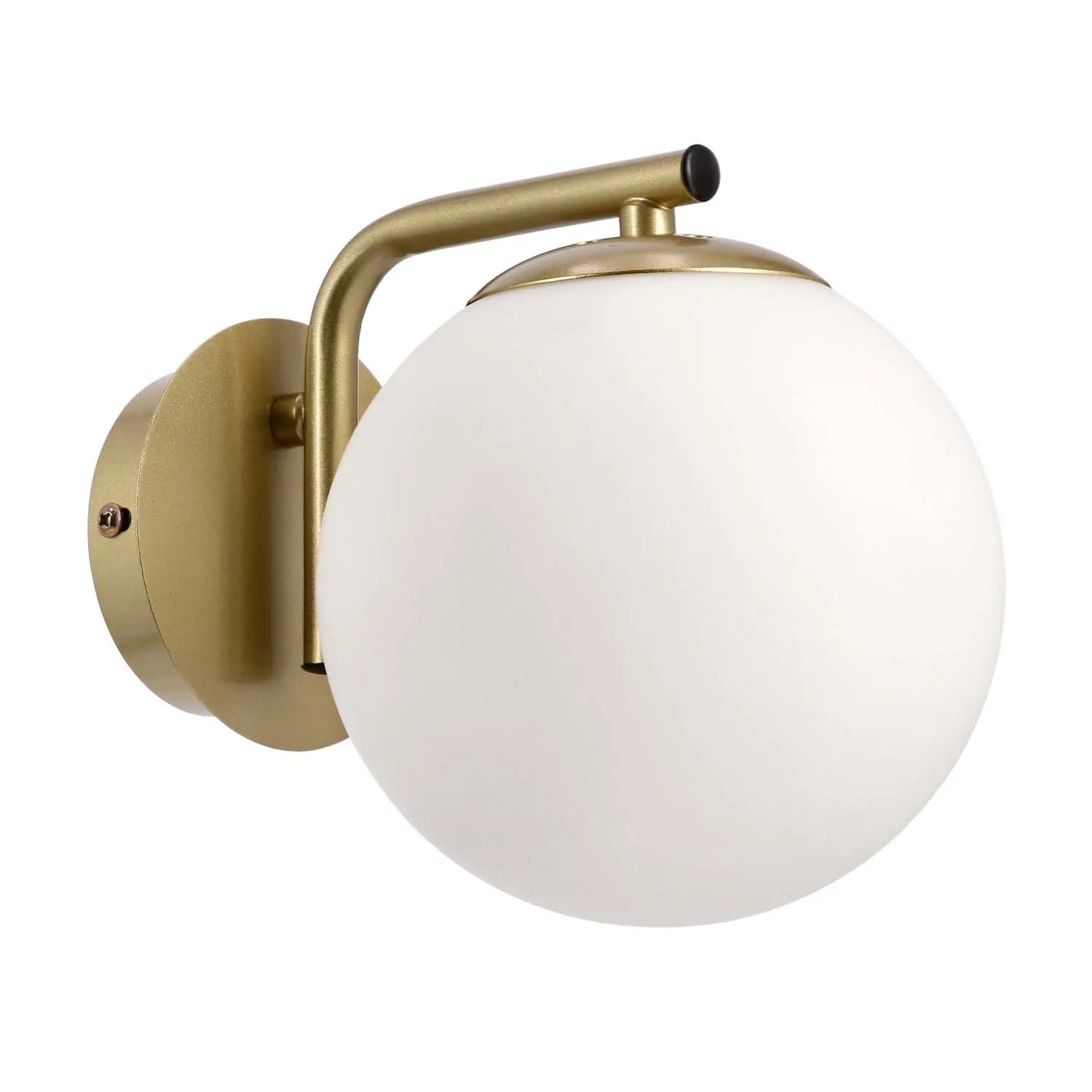 Candellux Kinkiet AMADEO mosiężny 1xE14 40W klosz biały