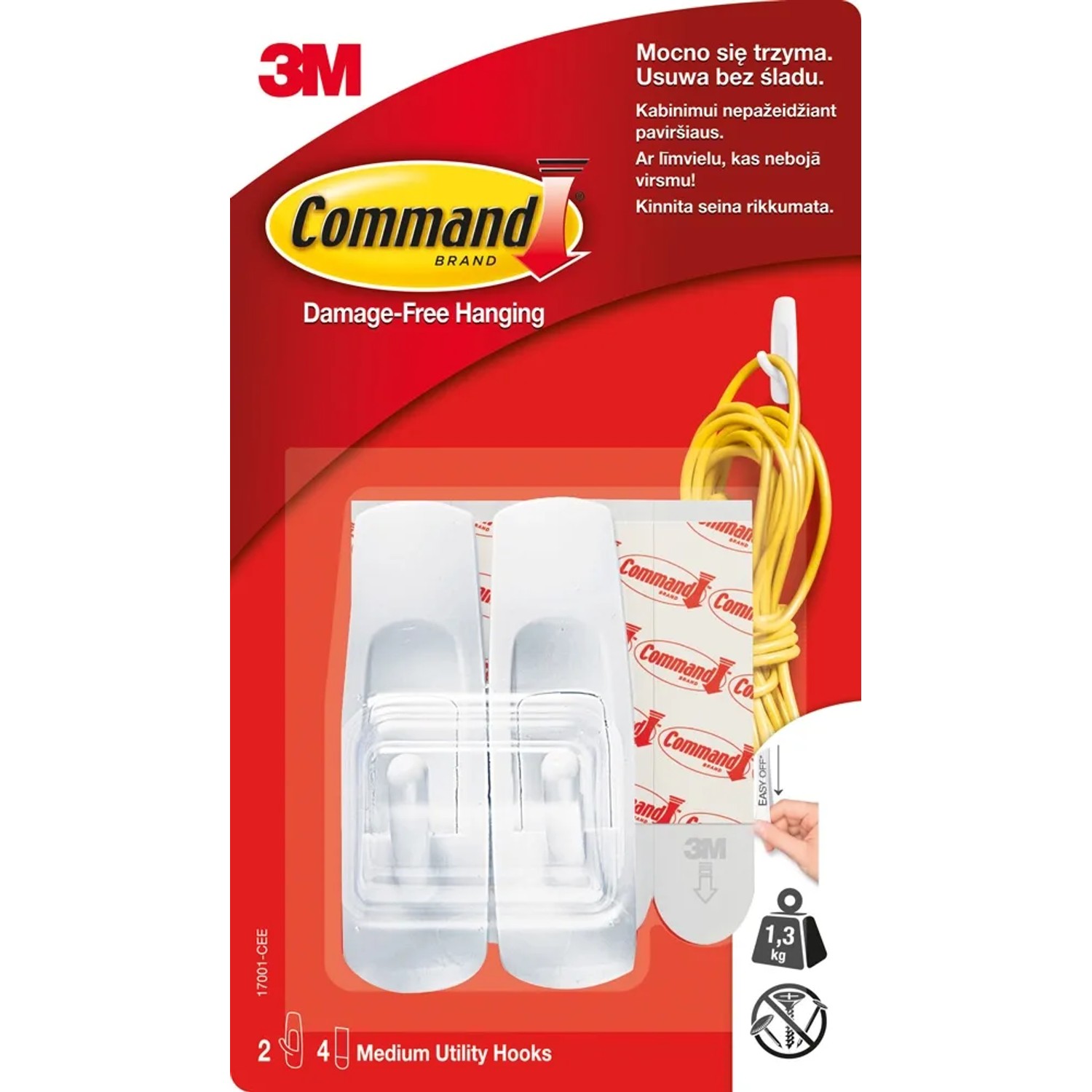 3M Command Haczyk wielokrotnego użytku do 1,3 kg  2 szt.