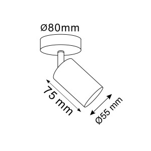 Goldlux Lampa ścienno-sufitowa GOLDI 1xGU10 max. 10W LED złota