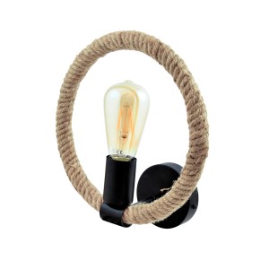 Nowoczesny kinkiet Kinkiety ze sznurem i żarówką Edisona.