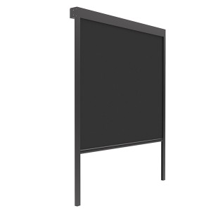 Antracytowa markiza t.b.t., boczna osłona i ochrona przed słońcem.