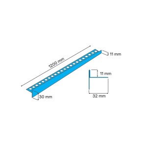 Eviso Listwa spadkowa inox prawa 120 cm