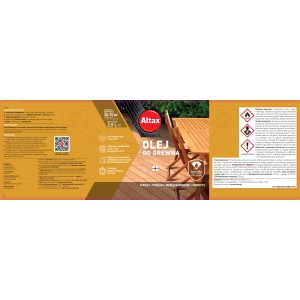 Olej do drewna Altax, idealny do tarasów i mebli ogrodowych. Chroni i pielęgnuje.
