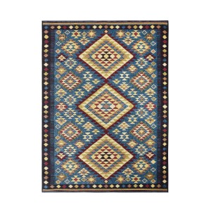 Indavo Dywan BORNEO kilim 133 x 190 cm niebieski