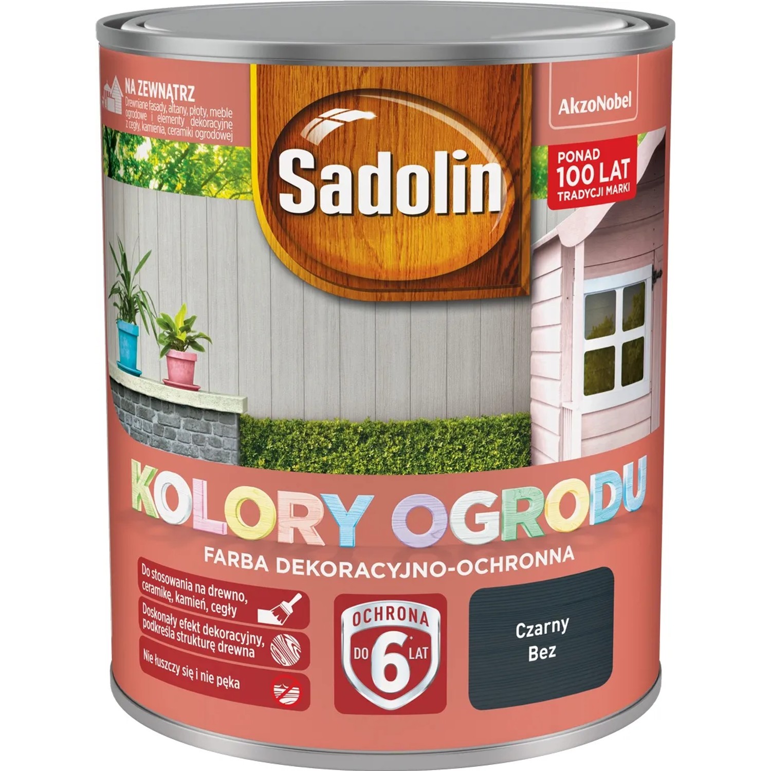 Sadolin Kolory ogrodu farba do drewna czarny bez 700 ml