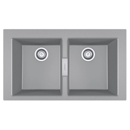 Franke Zlew 2-komorowy S2D 620, szary 86 x 50 cm