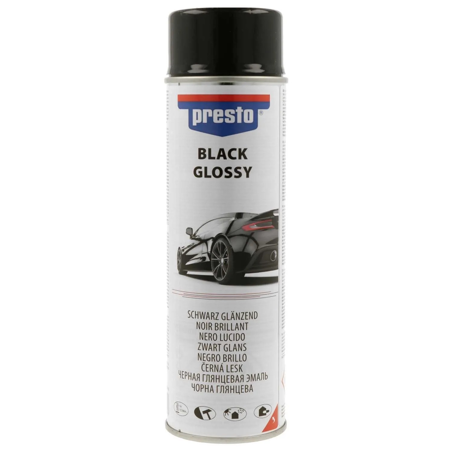 Presto Lakier samochodowy czarny połysk 500ml