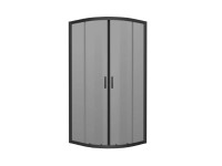 Signika Kabina prysznicowa Avia Black 80 czarna szkło grafitowe