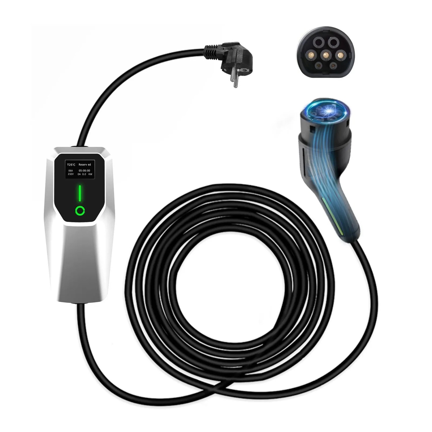 Junsun Typ 2 Kabel Ładujący 3 kW EV Ładowarka