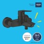 Bateria wannowa Grohe QuickFix Start w kolorze czarnym, jednouchwytowa do wanien.