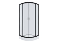 KABI Kabina prysznicowa Ideal 80 czarny mat z niskim brodzikiem KABI Kabina prysznicowa Ideal 80 czarny mat z niskim brodzikiem
