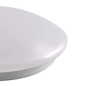 Biała, okrągła lampa sufitowa t.b.t. (Plafony) do użytku wewnętrznego.