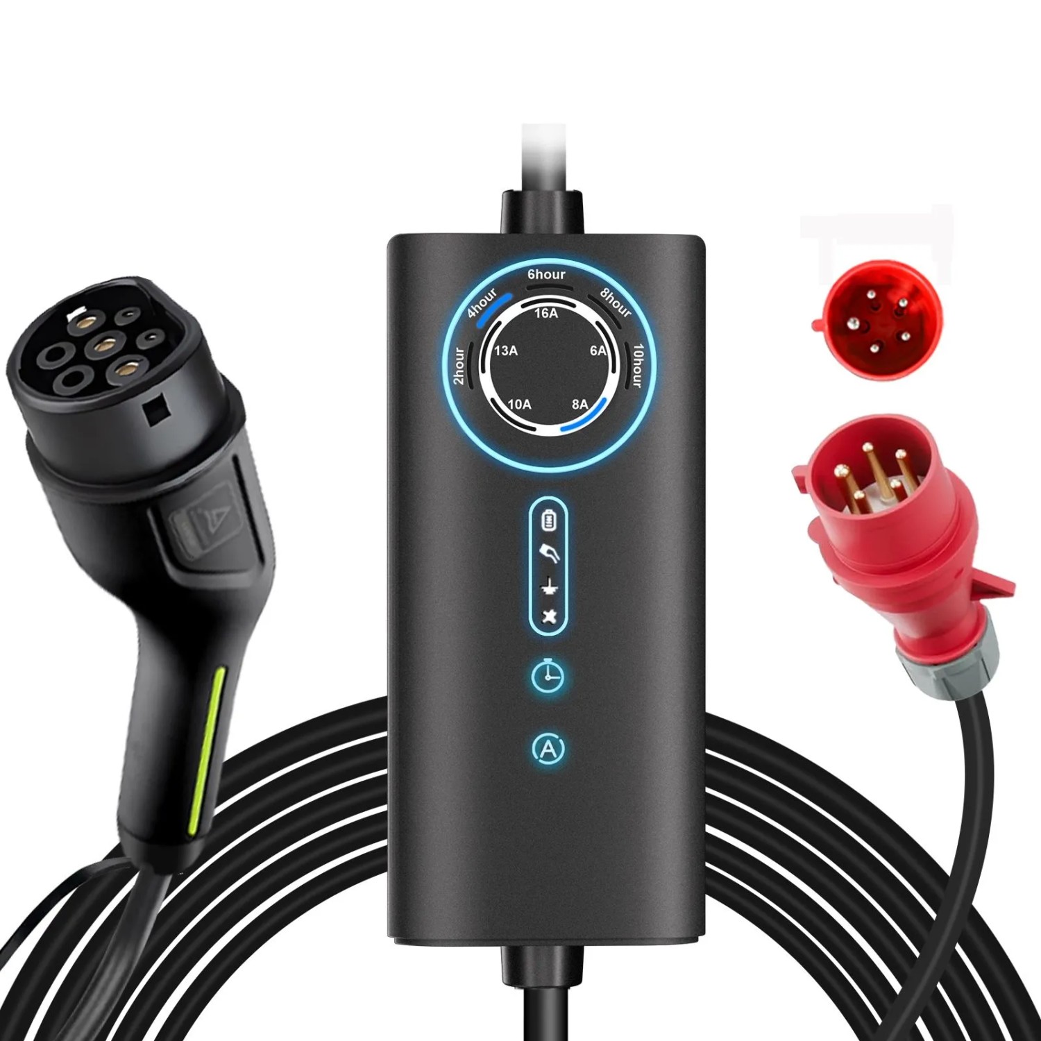 Junsun Ładowarka EV 11 kW 6 m Kabel Typ 2 3-fazowy 6-16A