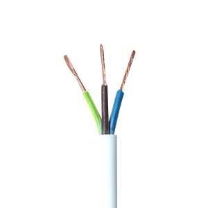 Biały przewód giętki H03VV-F 3x0,75 na metry, kabel do wnętrz.