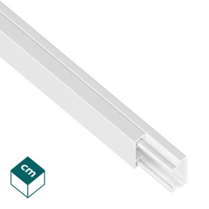 Biała listwa kablowa t.b.t. do zarządzania kablami.