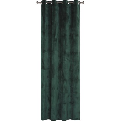 Zasłona VELVET na przelotkach 140 cm x 260 cm ciemnozielona