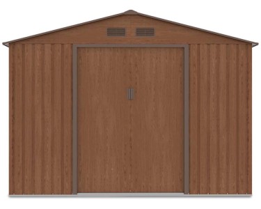 ロトルベスト　サイズ2 Domek ogrodowy metalowy Hudson orzech - 277 x 255, wys. 202 cm